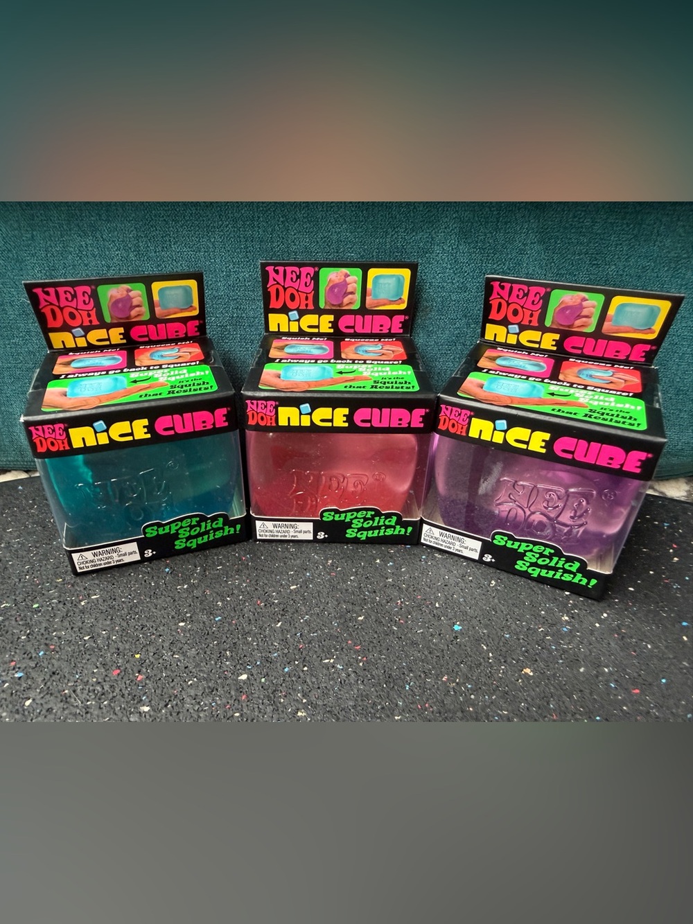 Set of 3 Schylling nice cube Needohs